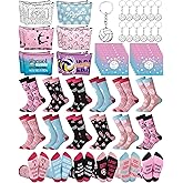 Croloose 48 Pcs Volleyball Team Gifts for Women Teen Girls Senior Night Funny Makeup Bags Novelty Crew Socks Keychians Cards for Volleyball Lovers Team Players
