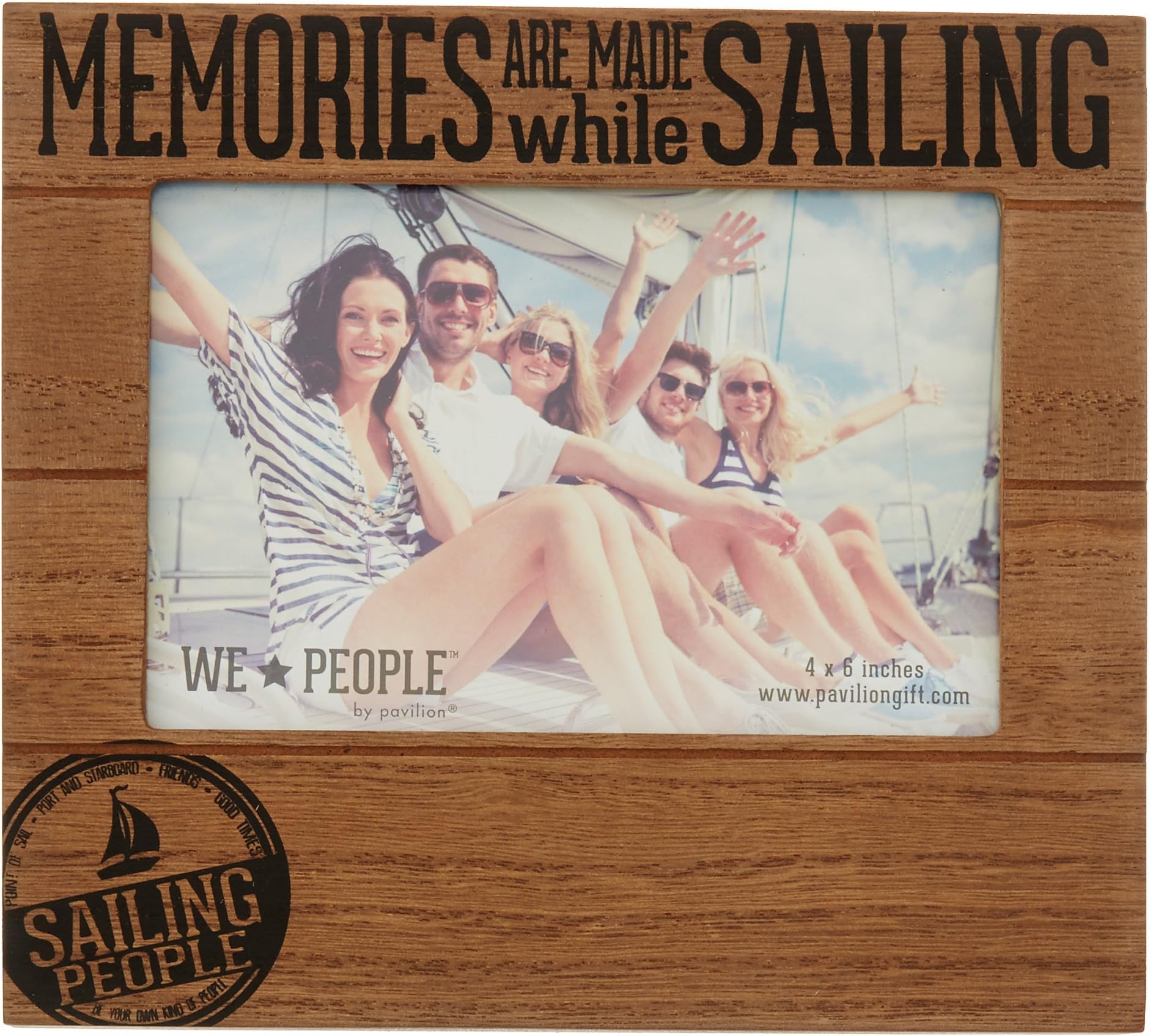 We People Memories are Made While Sailing 4x6 Picture Frame, Brown