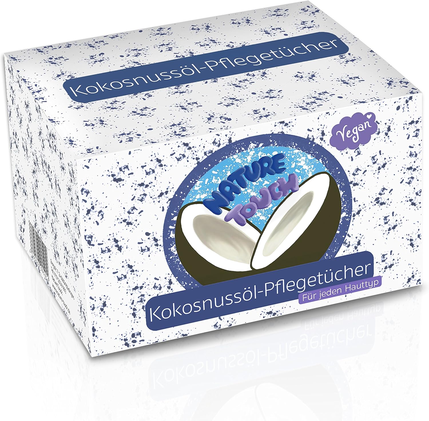 Vegan face wipes with 100 coconut oil, natural facial wipes for