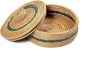 JOSE ARTESANO Pine Needle Tortilla Warmer (Ocoxal), 9.8 IN x 9.8 IN, Rustic Tortillero, Natural Brown, Handcrafted In Mexico,