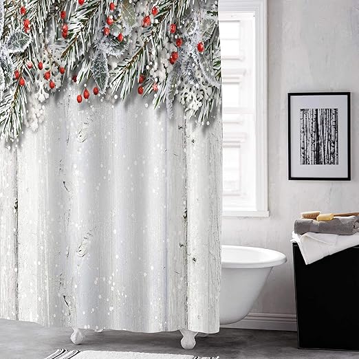 Amazon Com Mitovilla Merry Christmas Fir Tree Branches Shower