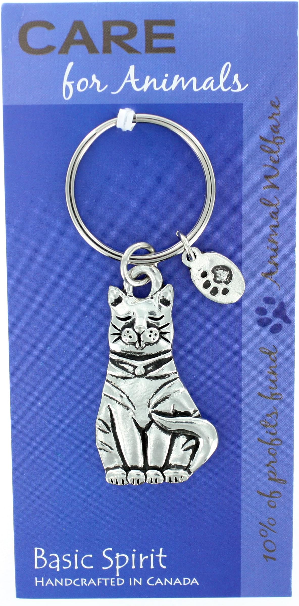Handmade Global Giving Key Chain By Basic Spirit, Choice of Cat or Dog