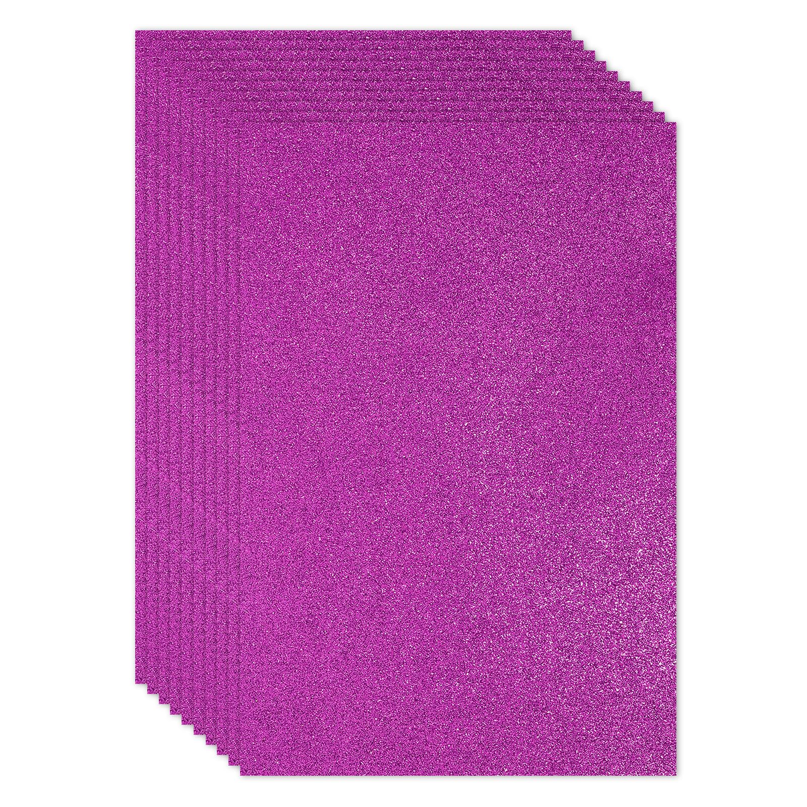 PATIKIL Purple Shiny EVA Glitter Foam Sheet 11 x 8 Inch 2mm Thick Sparkle EVA Glitter Felt for Crafts DIY Project, 10 Pcs