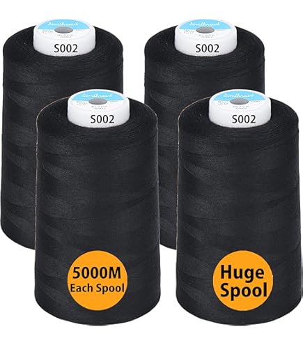 4-CONOS GRANDES (3000yds Cada Uno) Hilo De Coser Acolchado Serger Nociones De Todo Propósito Máquina De Mano Bobina De Puntada De Poliéster De Alta Calidad / 26 Colores - México