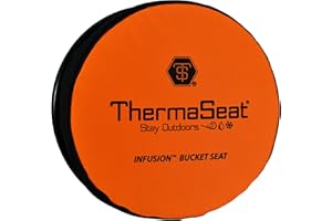 Northeast Products Therm-A-Seat 513 Spinning Bucket Seat Fits 5 or 6 gal Pail. Black and Org 3" Thick