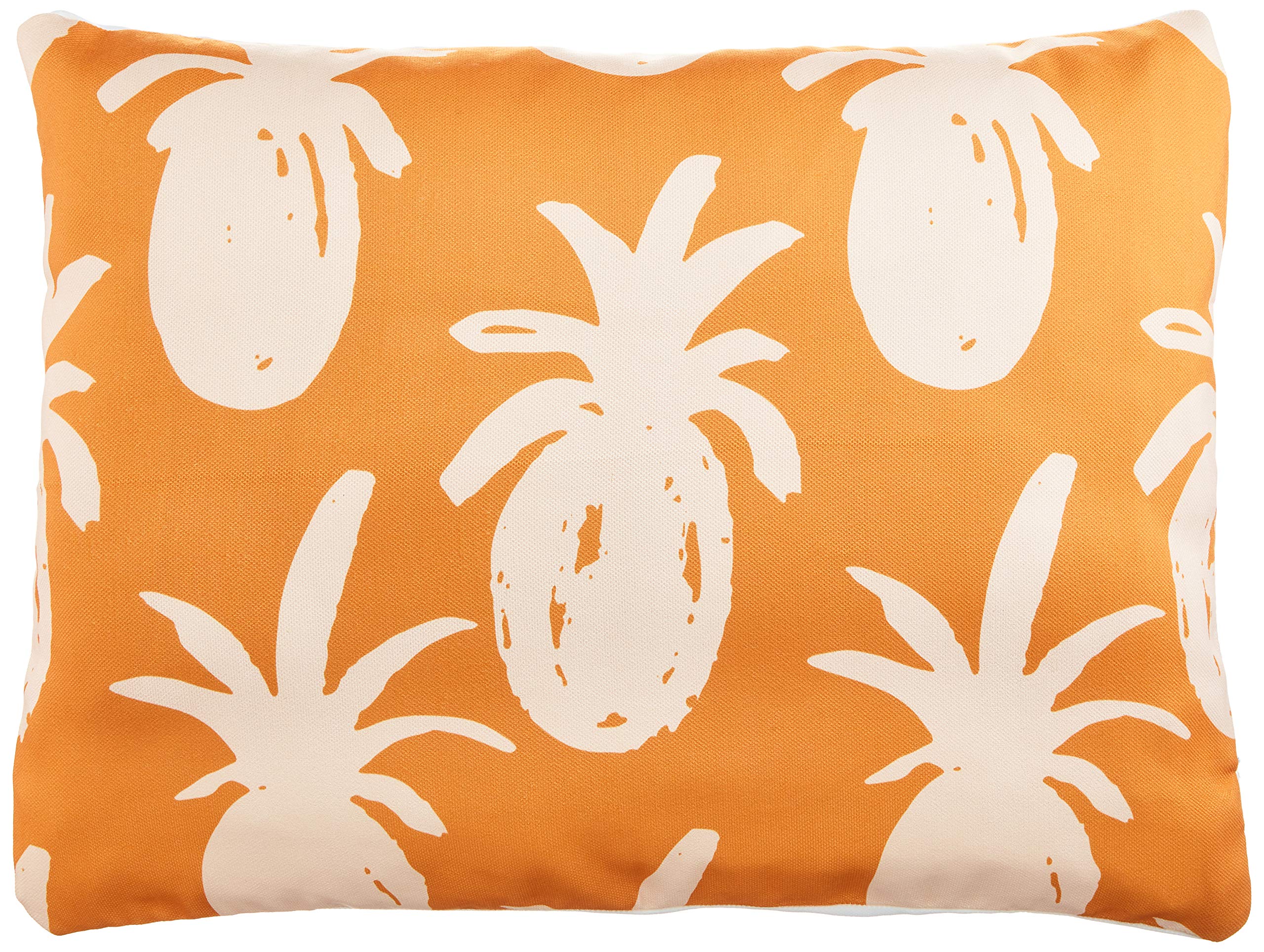 BonaMaison Decorative Cushion Cover, Orange-Off White Throw Pillow Covers, Home Decorative Pillowcases for Livingroom, Sofa, Bedroom, Size: 45X60 Cm - Designed and Manufactured in Turkey
