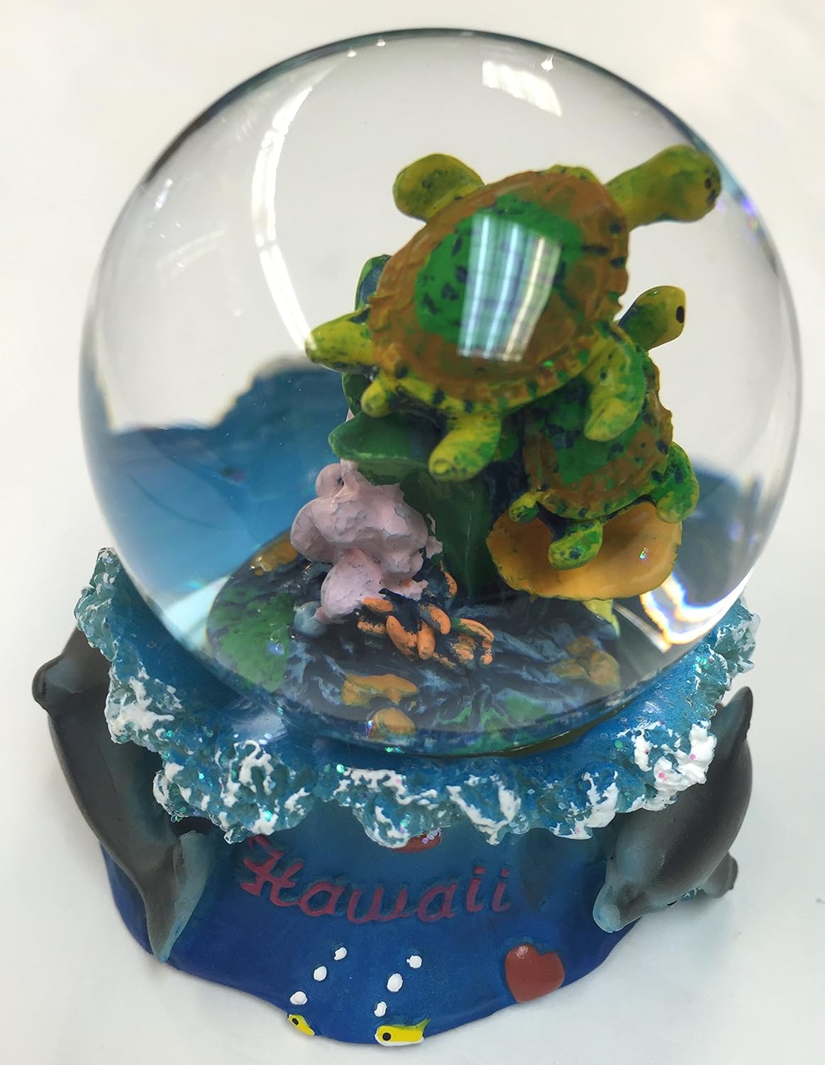 Snow Globes - Snow Globe Turtle Hawaiian Design 3 inches