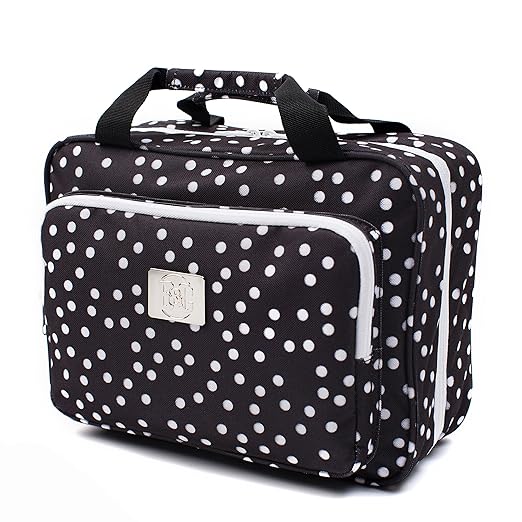 Large Polka Dot Travel Cosmetic Bag Versatile Hanging Toiletry And