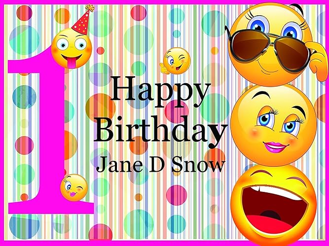 Amazon Com Personalized Emoji Party Supplies First Birthday