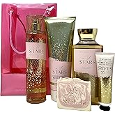 Bath & Body Works In The Stars Gift Bag Set - Mist ,Body Cream, Shower Gel and hand cream with a Himalayan Salts Springs Sample Soap