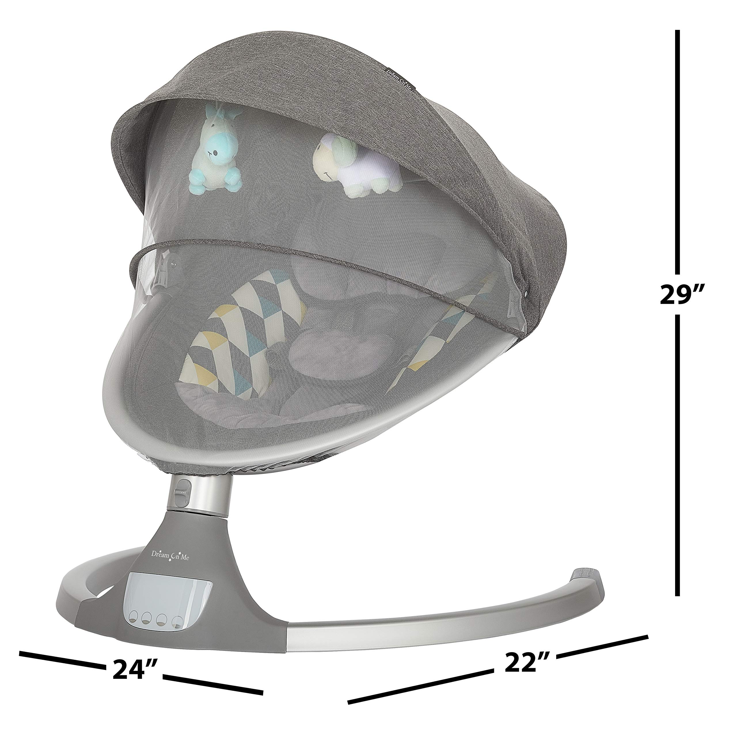 Dream On Me, Zazu Cradling Swing, Grey and Blue