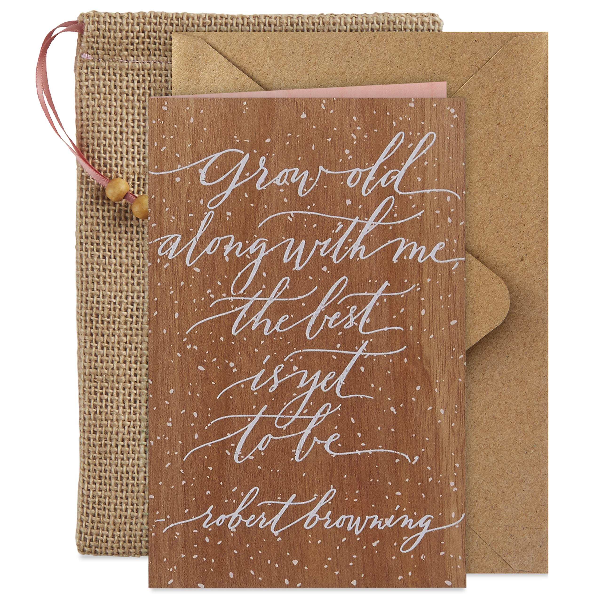 Hallmark Signature Wood Wedding Card, Bridal Shower Card, Engagement Card (The Best is Yet to Be)