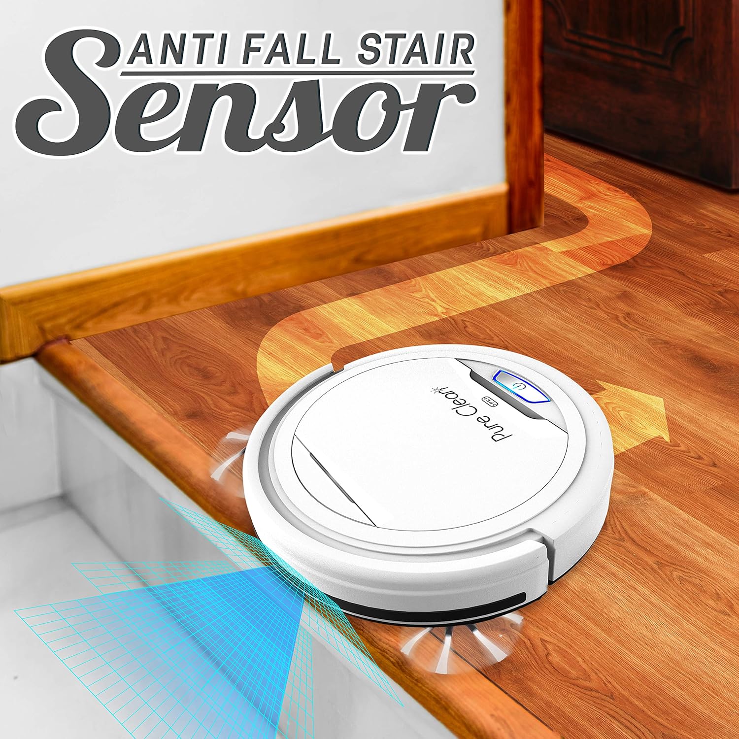 Pure Clean Automatic Vacuum Cleaner - Upgraded Robotic Auto Home Clean Carpet Hardwood Floor - Bot Detects Stairs - Pet Hair Allergies Filter PUCRC25.25: Home & Kitchen