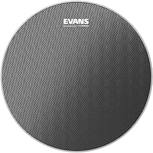 Parche gris para redoblante de marcha de 14 pulgadas (356 mm) Hybrid de Evans.