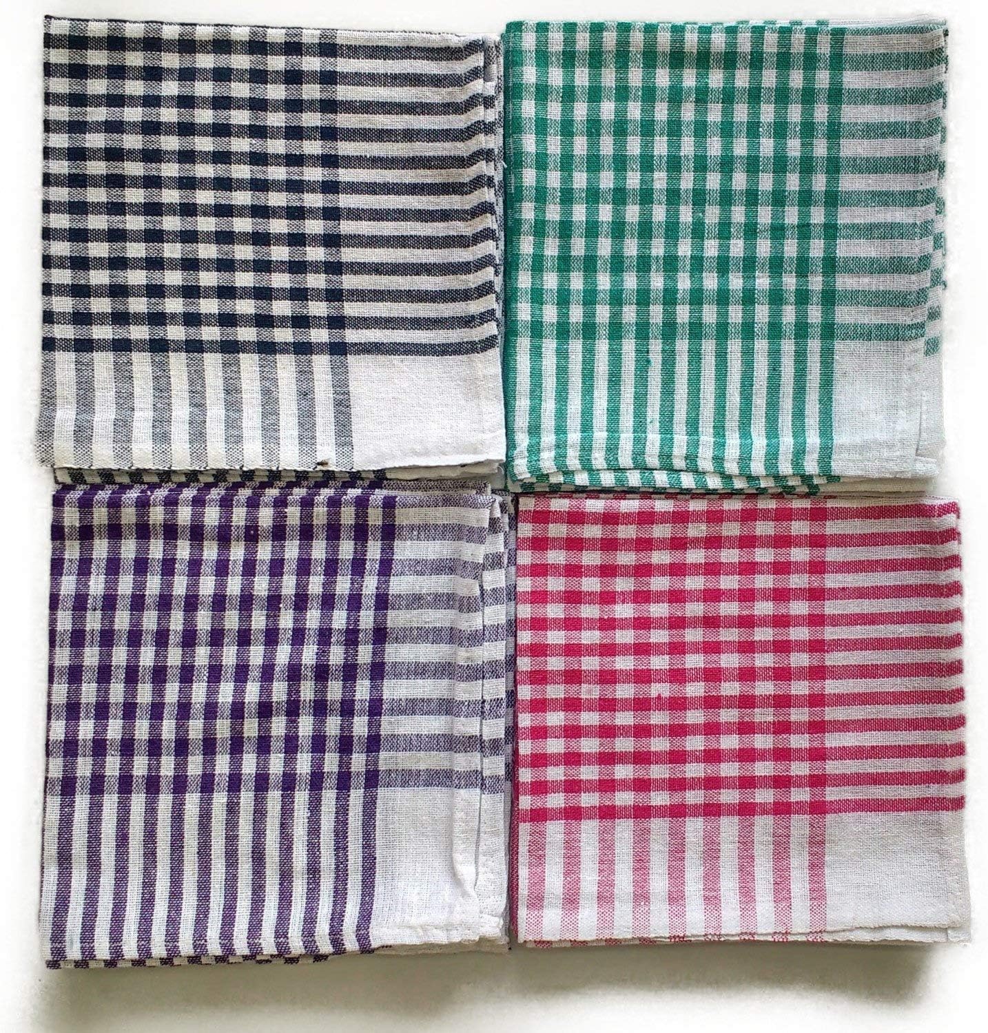 Plants Point Cotton 16 x 16 Cleaning Cloth (Multicolour), 6 piece