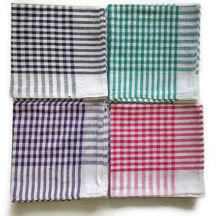 Ashley Kitchen Napkin/Cleaning Cloth/Table Wipe Pack of 12 with (Multicolour, Standard Size) 16 *