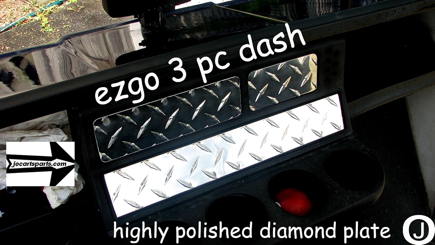 Ezgo TXT/Marathon Golf Cart 3 Pc Diamond Plate Dash Cover Set