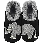 Snoozies Animal Slipper Socks for Women, Funny Animal and Fuzzy Slippers Soft Non-Slip with Sherpa Lining, Cute Slippers