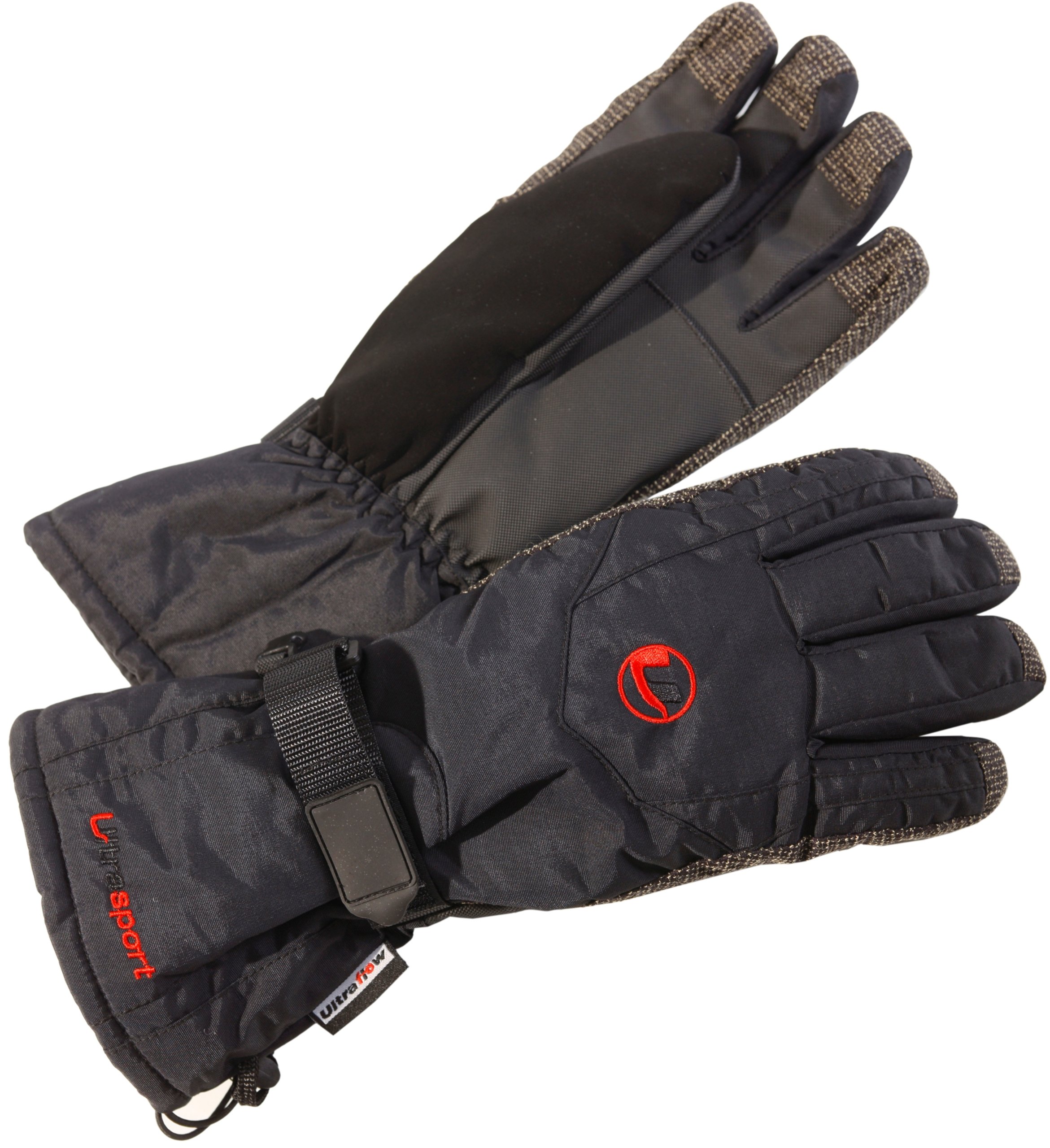 Ultrasport Gants fonctionnels de ski/snowboard pour homme avec Thinsulate Insulation et Ultraflow 10.000 - Noir - Taille: S
