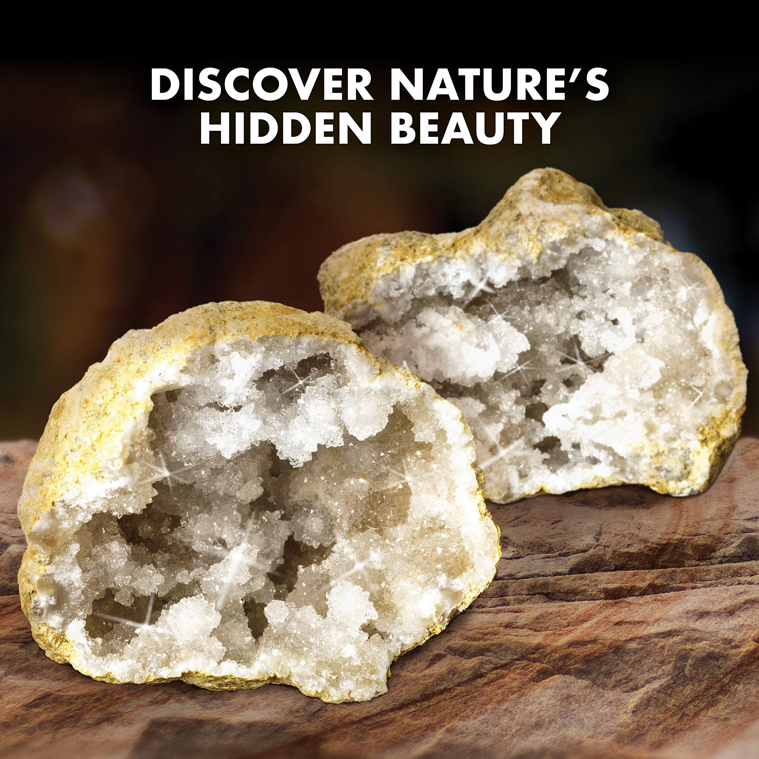 Break Open 2 Jumbo Geodes– Break Your Own Large Geode with Crystals, Earth Science Kit for Kids to Learn Geology, Gifts for Rock Collectors, Cool Rocks for Boys and Girls