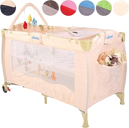 Kiduku Lit Bebe Lit Pliant Pour Enfant 6 Couleurs Differentes Beige Amazon Fr Bebes Puericulture