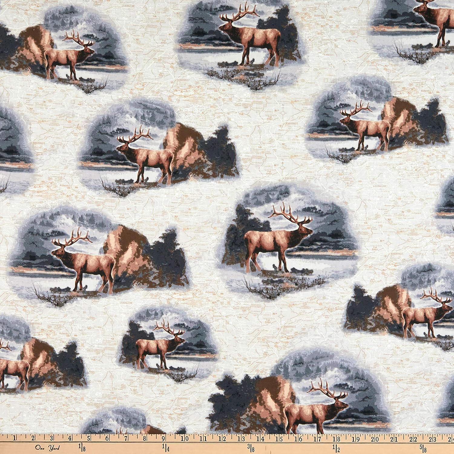 Quilt Fabric Traditions Moose Multi