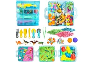 AGENTLAN Sensory bin,Dino & Ocean Sensory Sand,Dino & Ocean Sensory Toys with Play Sand for Toddlers Boys and Girls,Kids Toys Gift Sand Box for Age 3 4 5 6 7 8