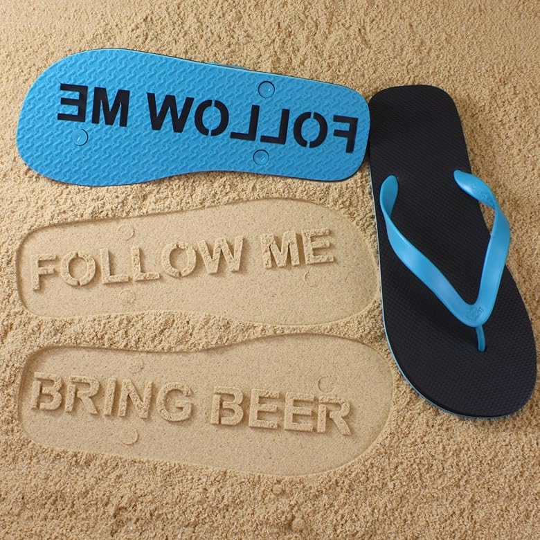 follow me bring beer thongs