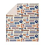 FOCO Denver Broncos NFL Retro Sherpa Fleece Blanket