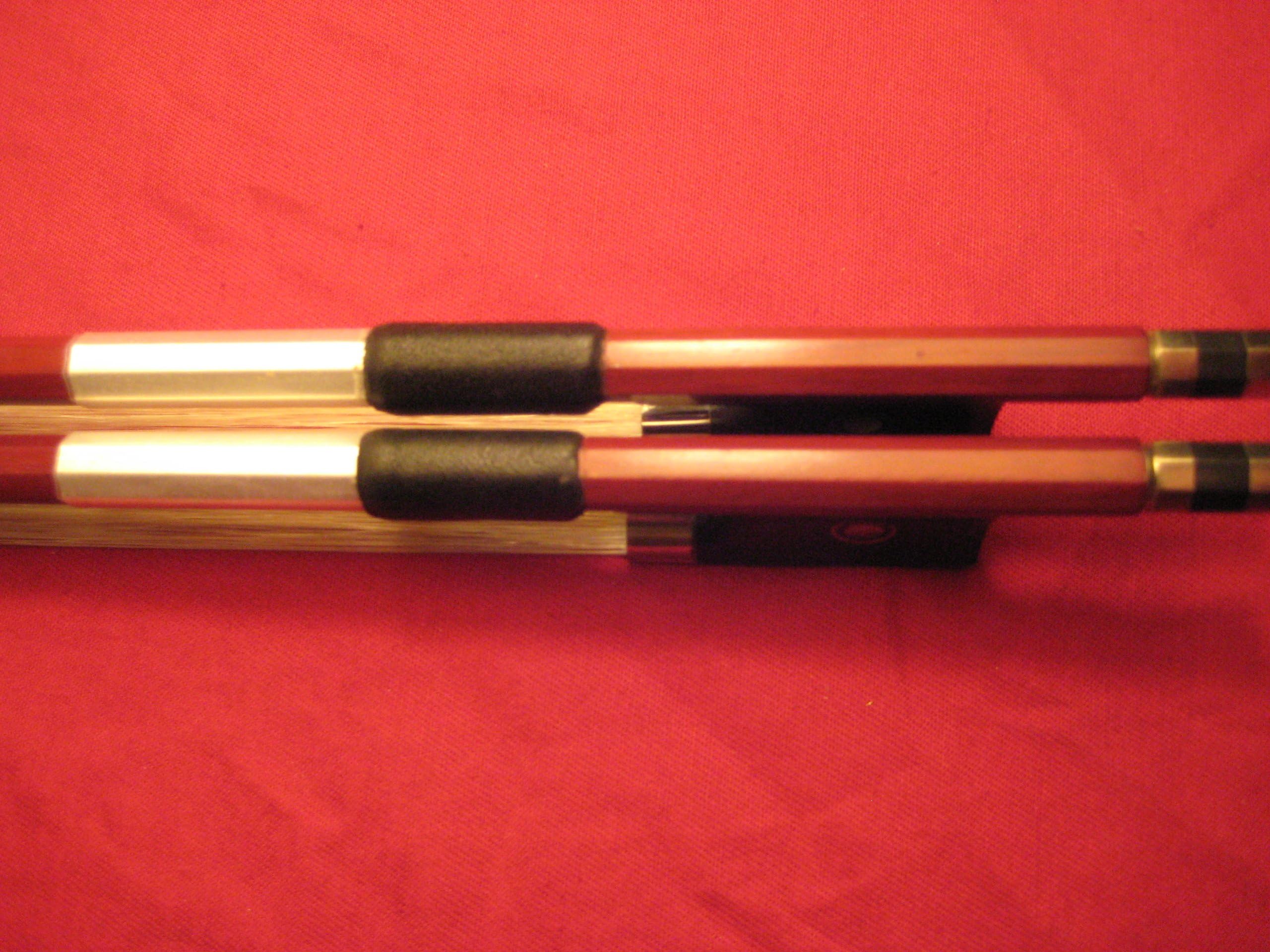 2 High Quality Full-size 4/4 Brazilwood Violin Bows