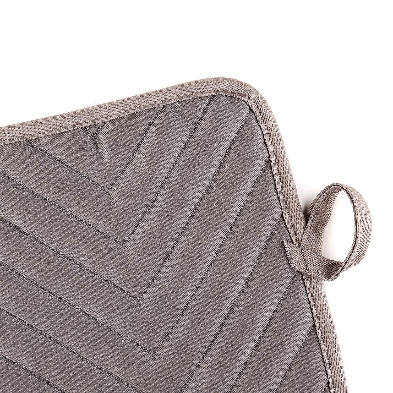 VEIKERY Oven Pot Holder with Pocket 100% Cotton Heat Resistant Coaster Potholder Kitchen Hot Pad Oven Mitts for Cooking and Baking Square Set of 3 7\