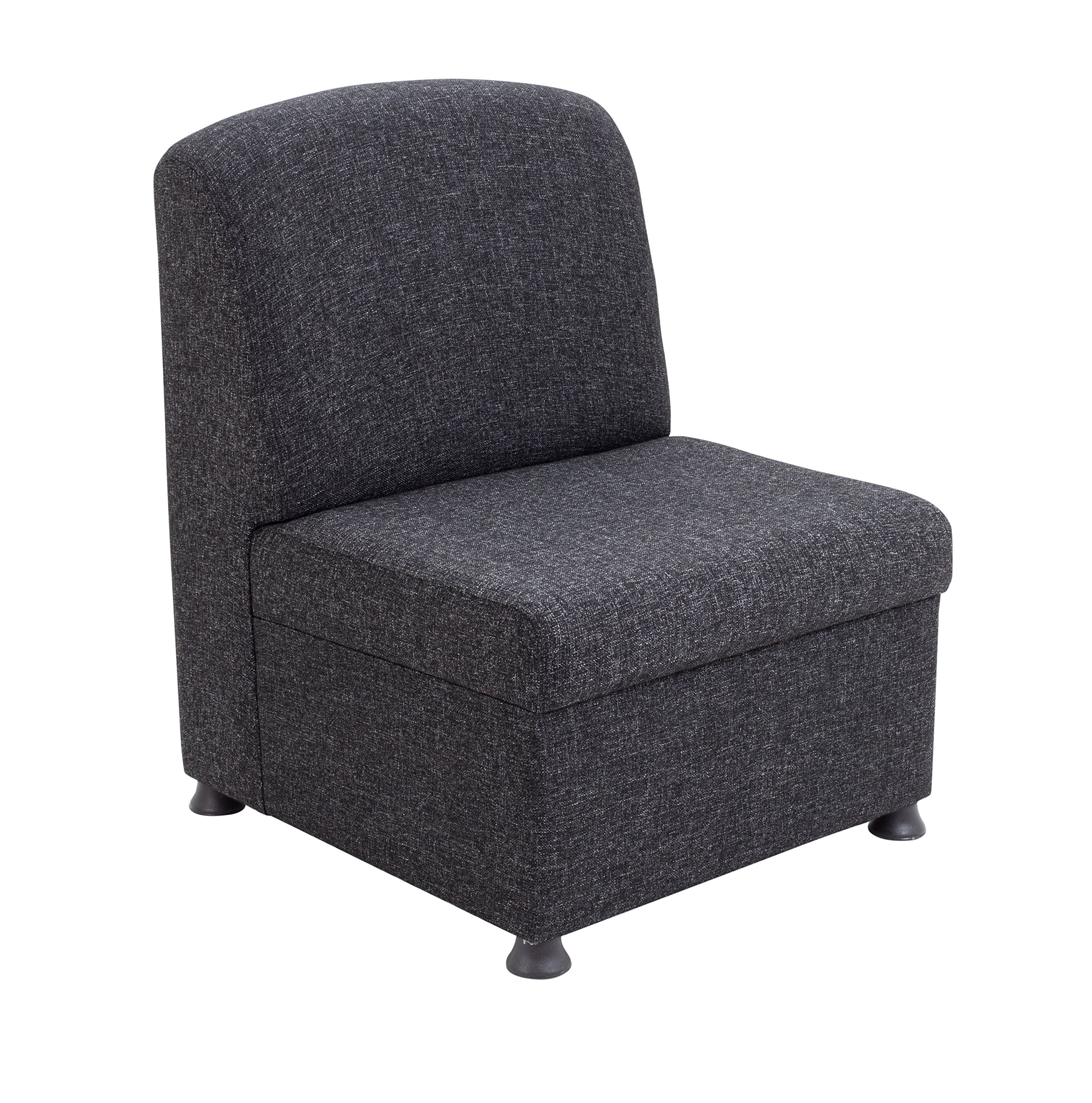 Office Hippo Modular Office Reception Chair, Fabric, Charcoal Grey, 61 x 67 x 83 cm