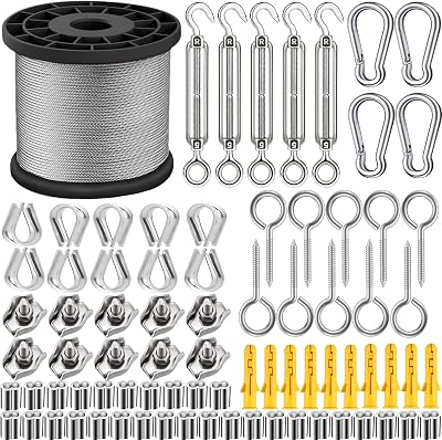 2mm Garden Wire 50m 304 Stainless Steel Cable Kit with M5 Turnbuckle
