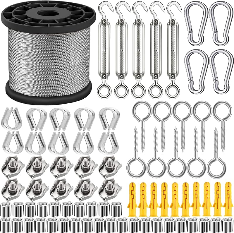 2mm Garden Wire 50m 304 Stainless Steel Cable Kit with M5 Turnbuckle