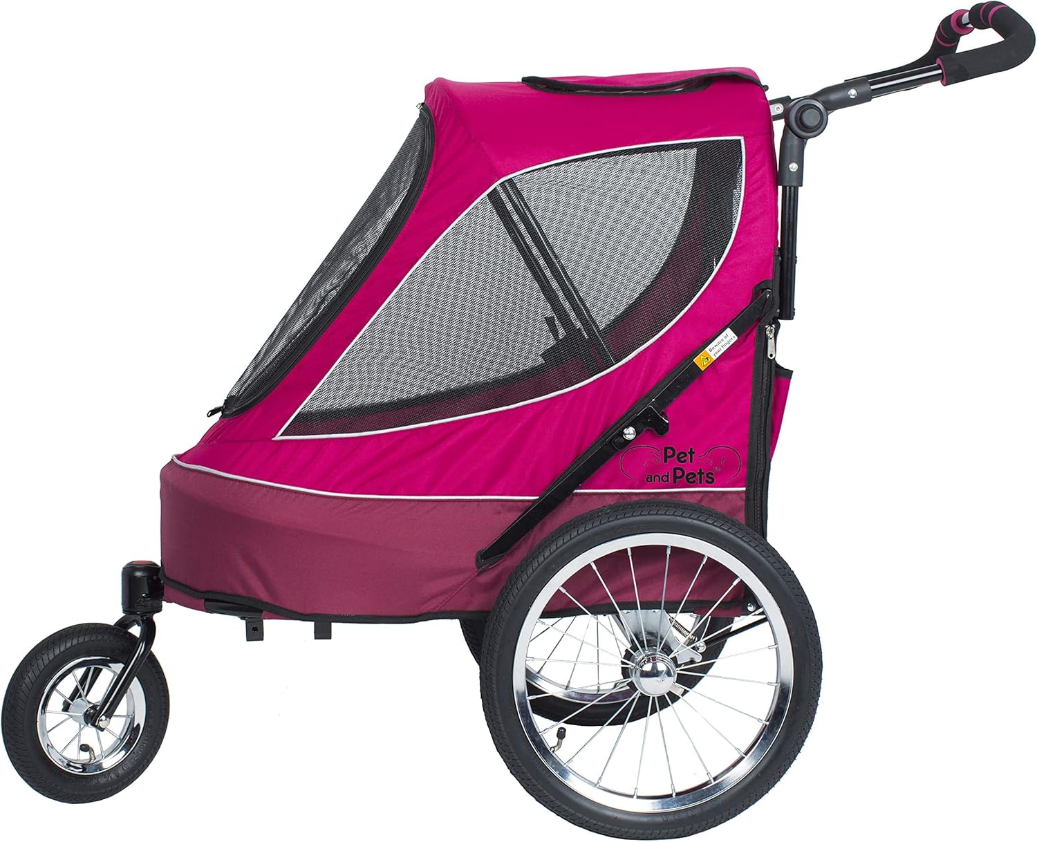 PETIQUE All Terrain Jogger-Blazin' Berry Pet Stroller, Blazin' Berry, One Size (JG01100103) : Pet Supplies
