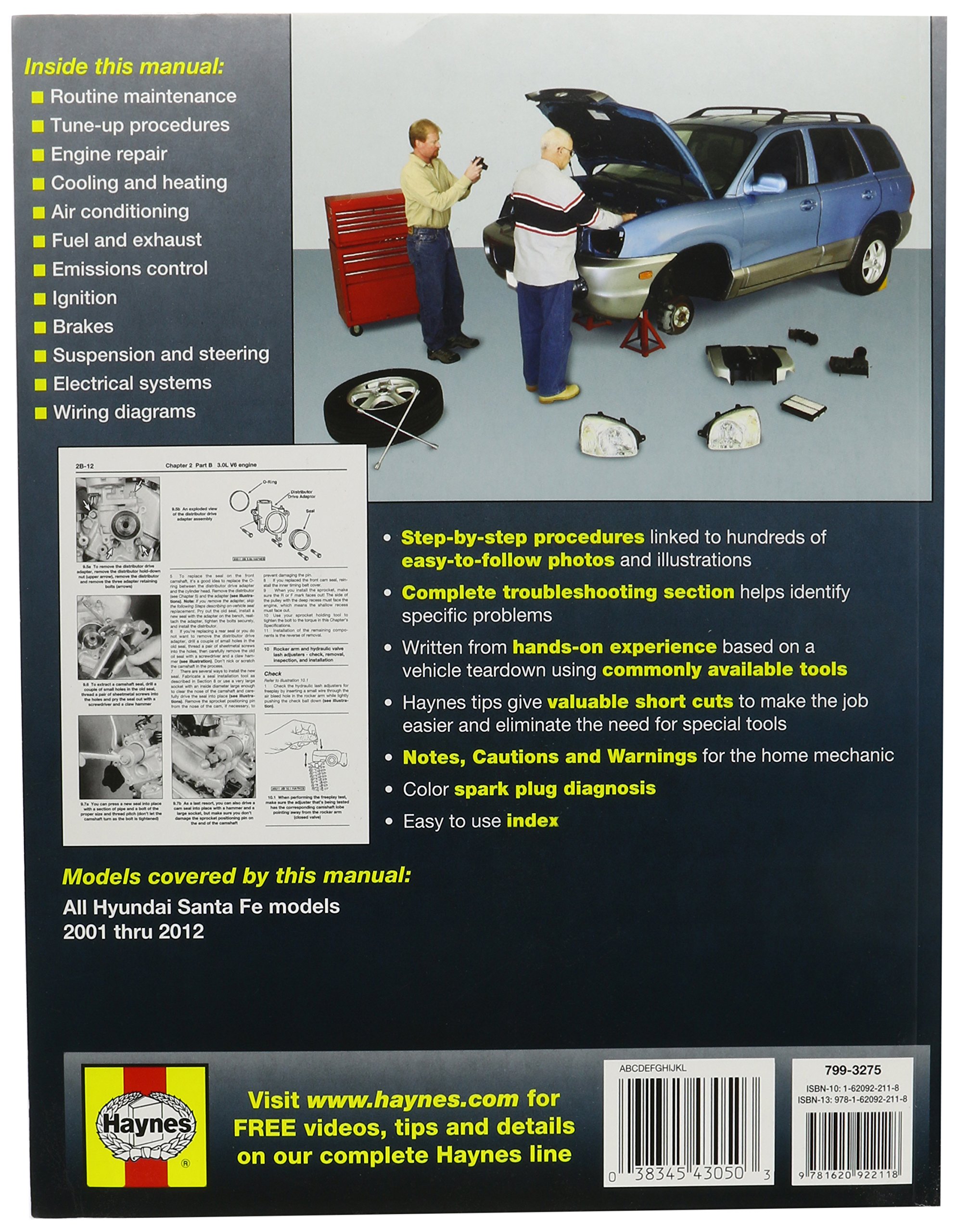 Haynes VC0S2_43050 Manuals 43050 Hyundai Sante Fe (2001-2012):  0038345430503: Amazon.com: Books