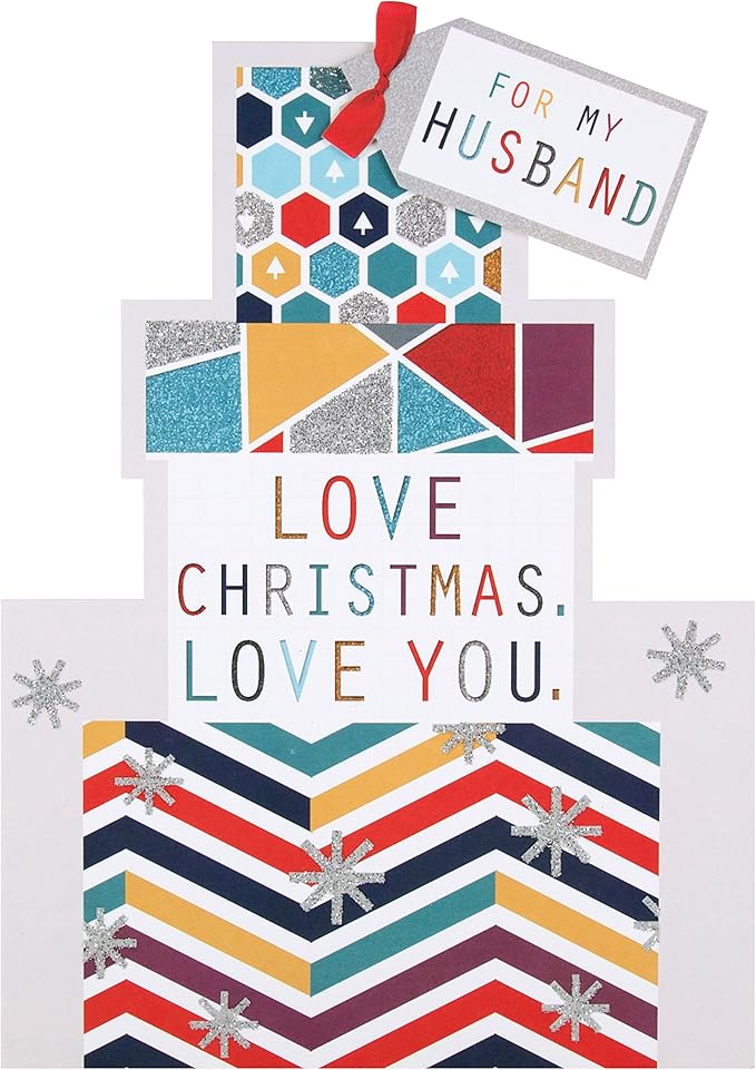 Hallmark Husband Christmas Card 'Love You'  Medium Amazon.co.uk