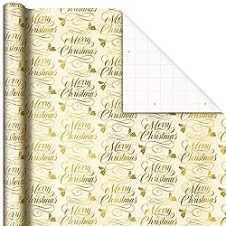 Hallmark Foil Christmas Wrapping Paper with Cut