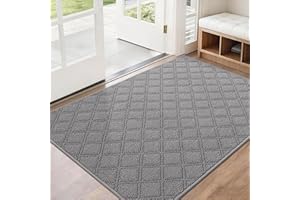 BEQHAUSE Door Mat 32" x 48", Front Back Door Mat Non-Slip, Absorbent Resist Dirt Entrance Doormat Low-Profile Floor Mats Wash