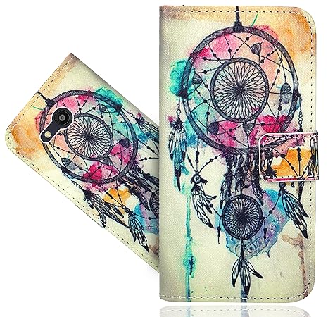 Alcatel Pixi 4 (4') 3G Handy Tasche, FoneExpert® Wallet Case Flip Cover Hüllen Etui Hülle Ledertasche Lederhülle Schutzhülle 