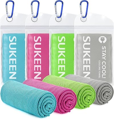 Sukeen Cooling Towel 40x12in Hyper-Evaporative Mesh Gym Bath Sweat Bandana