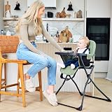 Ickle Bubba Flip Magic Fold Highchair Sage Green 15kg 5-Point Harness view 2