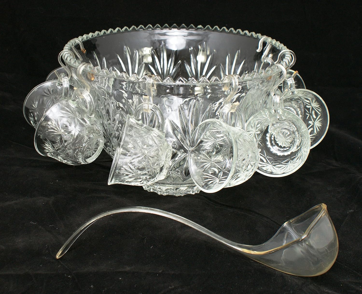 18 Piece Crystal Fruit Punch Bowl Set from Glassware By