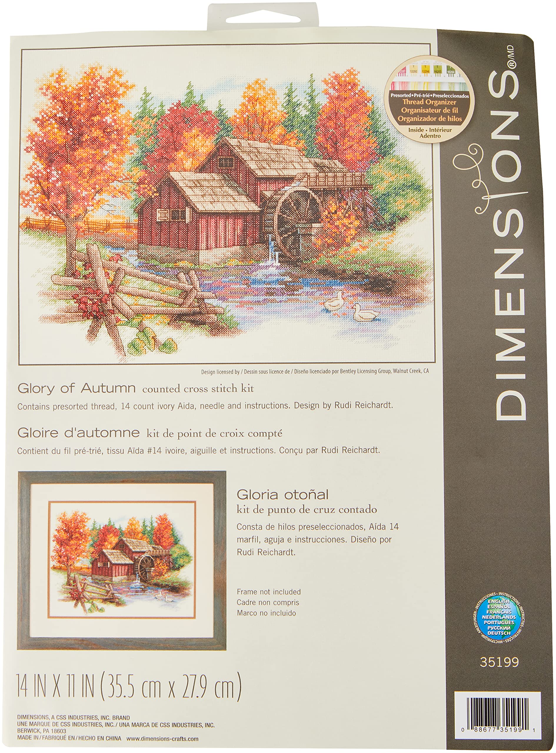 Dimensions Glory of Autumn, Cotton, Multi-Colored, 14" x 11" — image 1