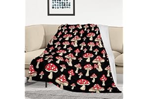 OHOIT Mushroom Decor Gifts for Kids Women Mushroom Lovers Throw Blanket Lightweight Cozy Plush Blanket Mushroom Decor Blanket for Couch Bedroom Living Rooms Sofa