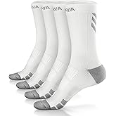 DOVAVA Dri-tech Compression Crew Socks (4/6 Pairs), Comfort Boost Circulation