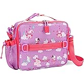 Bentgo Kids Lunch Bag - Durable, Double-Insulated Lunch Bag for Kids 3+; Holds Lunch Box, Water Bottle, & Snacks; Easy-Clean Water-Resistant Fabric & Multiple Zippered Pockets (Fairies)