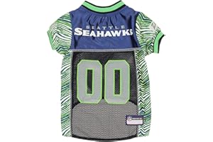 Zubaz NFL Team Pet Jersey for Dogs, Seattle Seahawks, Large