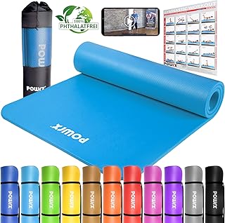 POWRX Gymnastikmatte 190 x 100 x 1,5 cm