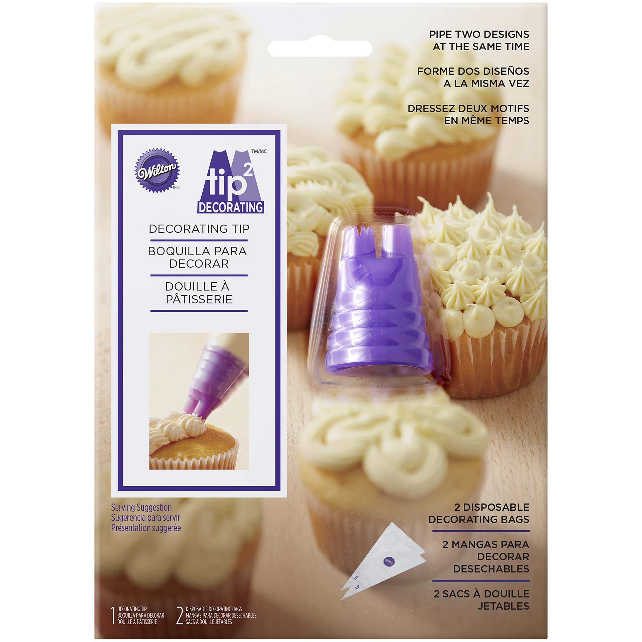 Wilton Tip2 Duo Piping Tip Set, Multicoloured, 3.2 x 12.7 x 17.86 cm